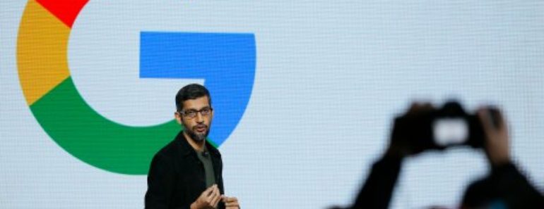 Google CEO Sundar Pichai Giving Speech